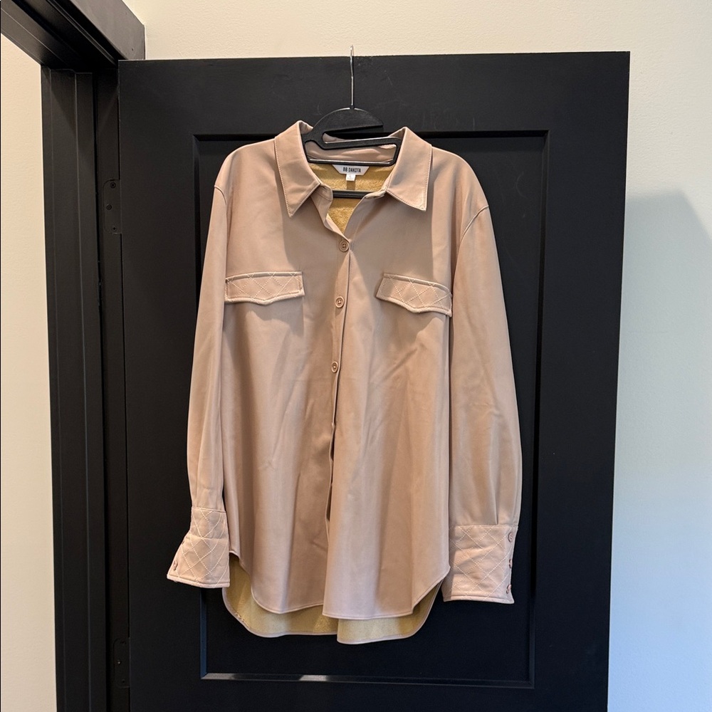 BB Dakota Beige Button-Down Shirt